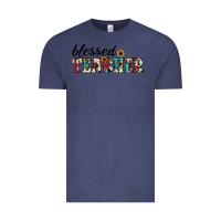 Vintage Denim blessed teacher Vintage Tee - JahusDesignShop