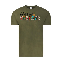 Vintage Olive blessed teacher Vintage Tee - JahusDesignShop
