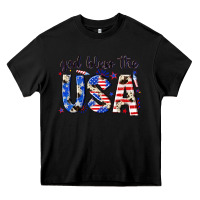 Black god bless the usa Heavy Core Tee - NancyCooperArtShop