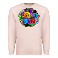 Pale Pink proud mom lgbt Premium Sweatshirt - FaDigitalArtStudio