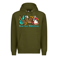 Army Green peace love phlebotomy Premium Hoodie - OliviaCreatesArt