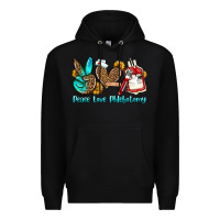 Black peace love phlebotomy Premium Hoodie - OliviaCreatesArt