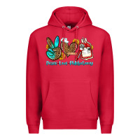 Cardinal peace love phlebotomy Premium Hoodie - OliviaCreatesArt