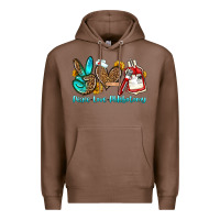 Chestnut peace love phlebotomy Premium Hoodie - OliviaCreatesArt