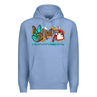 Colony Blue peace love phlebotomy Premium Hoodie - OliviaCreatesArt