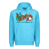 Ocean Blue peace love phlebotomy Premium Hoodie - OliviaCreatesArt