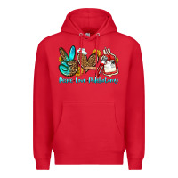 Red peace love phlebotomy Premium Hoodie - OliviaCreatesArt