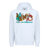 White peace love phlebotomy Premium Hoodie - OliviaCreatesArt