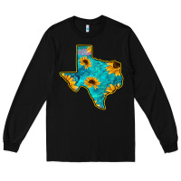 Black Sunflower Turquoise Texas Long Sleeve Tee - Bettercallsaul