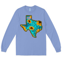 Colony Blue Sunflower Turquoise Texas Long Sleeve Tee - Bettercallsaul
