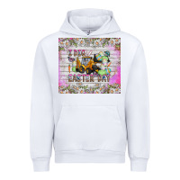White I Dig Easter Day Urban Hoodie - CowhideDigitalArt
