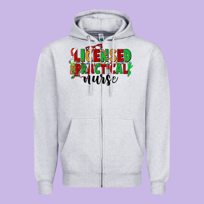 Licensed Practical Nurse Zipper Hoodie Designed By Cowgirlartshop