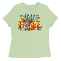 Matcha hello fall heifer cow Ladies Tee - RanaPortraitStore