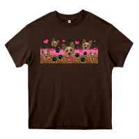 Chocolate Brown yorkie dogs Heavy Core Tee - Jasminsmagicworld