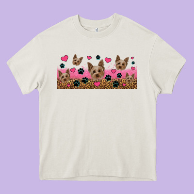 Yorkie Dogs Heavy Core Tee Designed By Jasminsmagicworld
