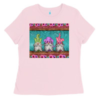 Bubblegum Pink easter gnomes Ladies Tee - Jasminsmagicworld
