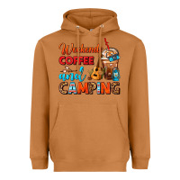 Meerkat weekends coffee and camping frappe coffee Heavyweight Hoodie - FaDigitalArtStudio
