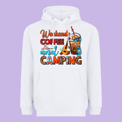 Weekends Coffee And Camping Frappe Coffee Heavyweight Hoodie Designed By Fadigitalartstudio