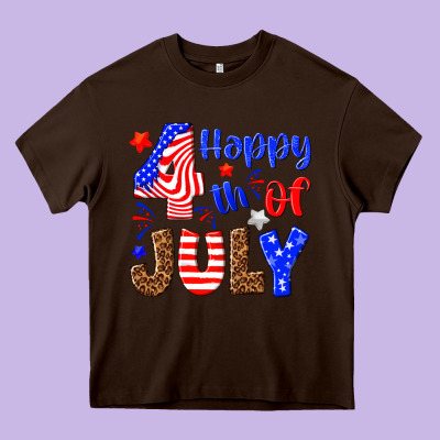 Happy 4th Of July Heavy Core Tee Designed By Nancycooperartshop