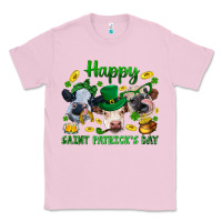 Bubblegum Pink Happy Saint Patrick'S Day With Clover Classic Tee - BundleAndBundleShop