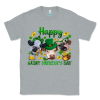 Heather Grey Happy Saint Patrick'S Day With Clover Classic Tee - BundleAndBundleShop