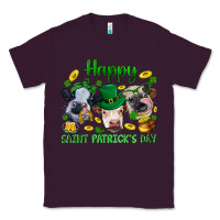 Plum Happy Saint Patrick'S Day With Clover Classic Tee - BundleAndBundleShop
