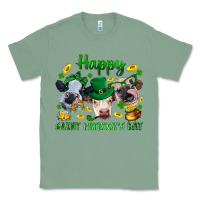 Sage Happy Saint Patrick'S Day With Clover Classic Tee - BundleAndBundleShop