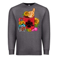 Charcoal Heather Western Football Coffee cup Premium Sweatshirt - FaDigitalArtStudio
