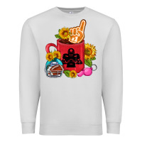 Dove Grey Western Football Coffee cup Premium Sweatshirt - FaDigitalArtStudio
