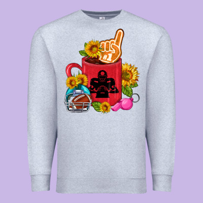 Western Football Coffee Cup Premium Sweatshirt Designed By Fadigitalartstudio