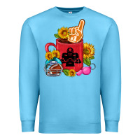 Ocean Blue Western Football Coffee cup Premium Sweatshirt - FaDigitalArtStudio