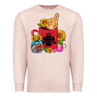 Pale Pink Western Football Coffee cup Premium Sweatshirt - FaDigitalArtStudio