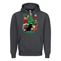 Smoke ho ho ho meow Zipper Hoodie - CowGirlArtShop