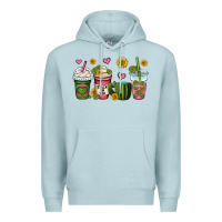Blue Mist stuck on you cactus coffee cups Premium Hoodie - OliviaCreatesArt
