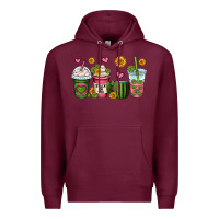 Burgundy stuck on you cactus coffee cups Premium Hoodie - OliviaCreatesArt