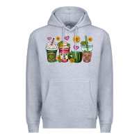 Heather Grey stuck on you cactus coffee cups Premium Hoodie - OliviaCreatesArt