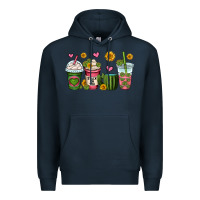 Navy stuck on you cactus coffee cups Premium Hoodie - OliviaCreatesArt