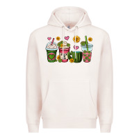 Pale Pink stuck on you cactus coffee cups Premium Hoodie - OliviaCreatesArt