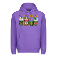 Purple stuck on you cactus coffee cups Premium Hoodie - OliviaCreatesArt