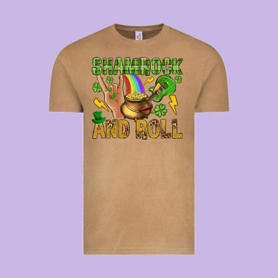 Shamrock And Roll Vintage Tee Designed By Bundleandbundleshop