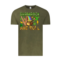 Vintage Olive Shamrock and roll Vintage Tee - BundleAndBundleShop