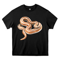 Black Rosy Boa Snake Illustrations Heavy Core Tee - LillyAllenDesigns