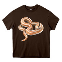 Chocolate Brown Rosy Boa Snake Illustrations Heavy Core Tee - LillyAllenDesigns