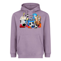 Lavender Soccer Coffee Cups Heavyweight Hoodie - FaDigitalArtStudio