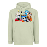 Matcha Soccer Coffee Cups Heavyweight Hoodie - FaDigitalArtStudio