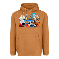 Meerkat Soccer Coffee Cups Heavyweight Hoodie - FaDigitalArtStudio