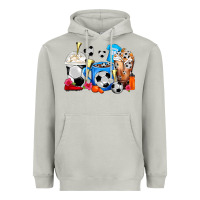 Moon Dust Soccer Coffee Cups Heavyweight Hoodie - FaDigitalArtStudio