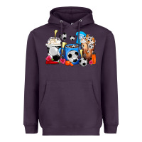 Plum Soccer Coffee Cups Heavyweight Hoodie - FaDigitalArtStudio