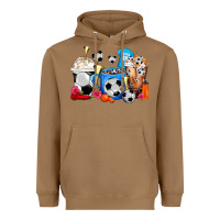 Toasted Coconut Soccer Coffee Cups Heavyweight Hoodie - FaDigitalArtStudio