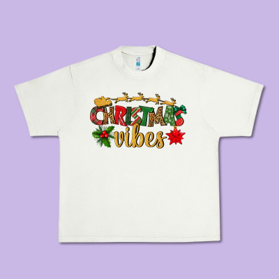 Christmas Vibes Urban Heavy Tee Designed By Bundleandbundleshop